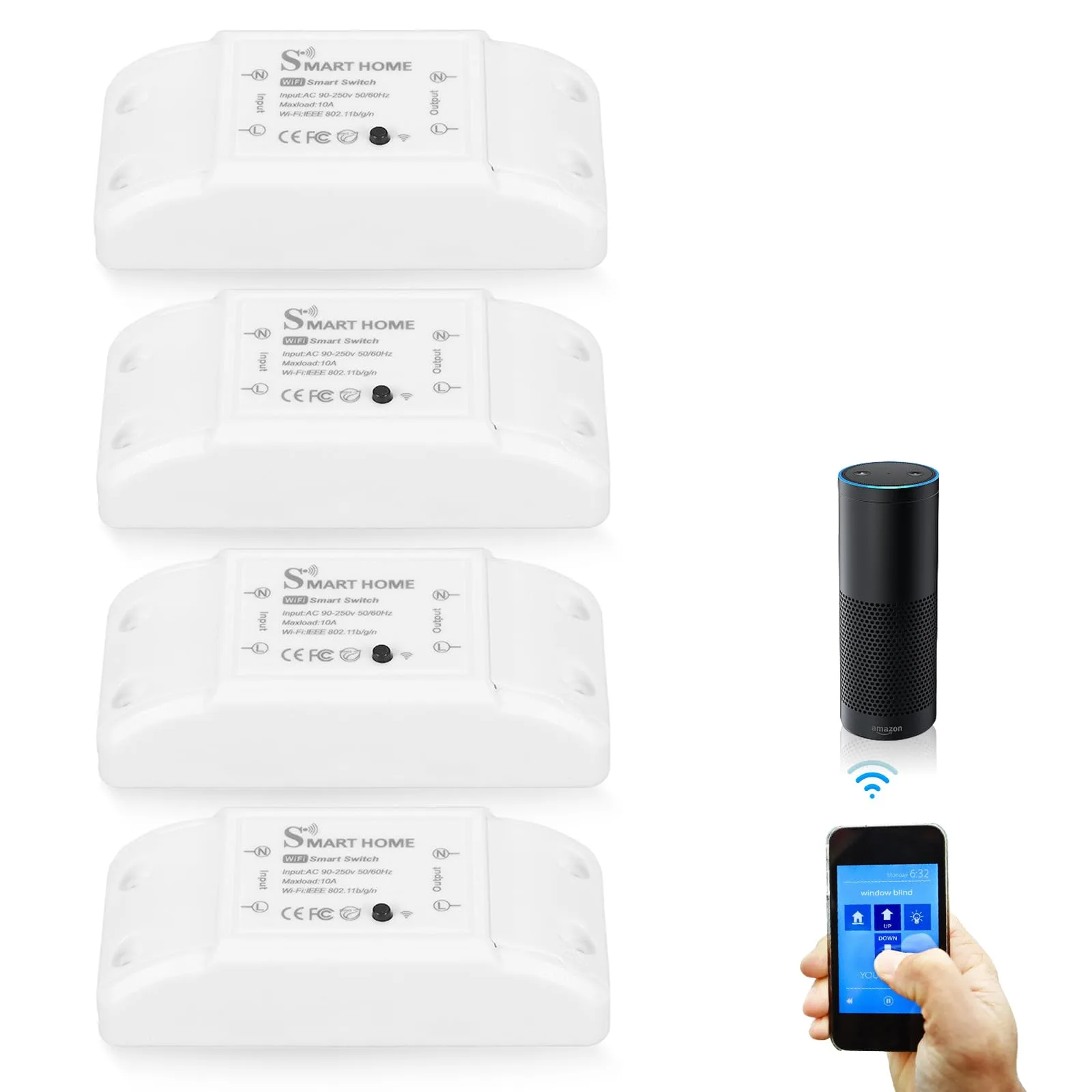 Leikurvo WiFi Bluetooth relé védelemmel, 4 db