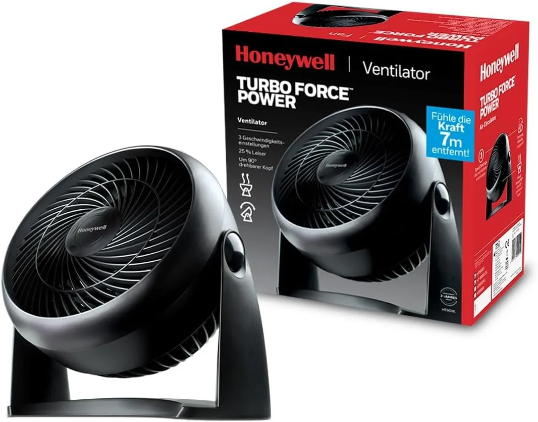 Stolový ventilátor Honeywell HT900E4 TurboForce fekete, 3 sebesség