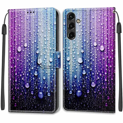 Lila-kék pénztárca tok Samsung Galaxy A14 5G-hez Feyten