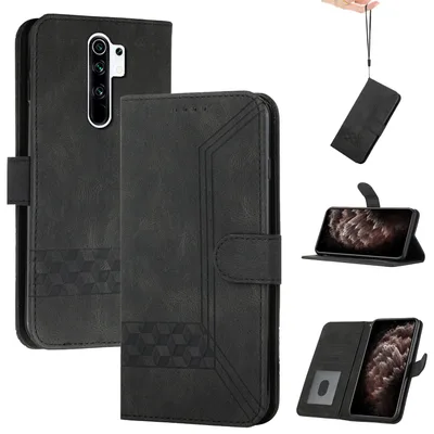 Fekete pénztárca stílusú tok a Xiaomi Redmi Note 8 Pro számára OKZone