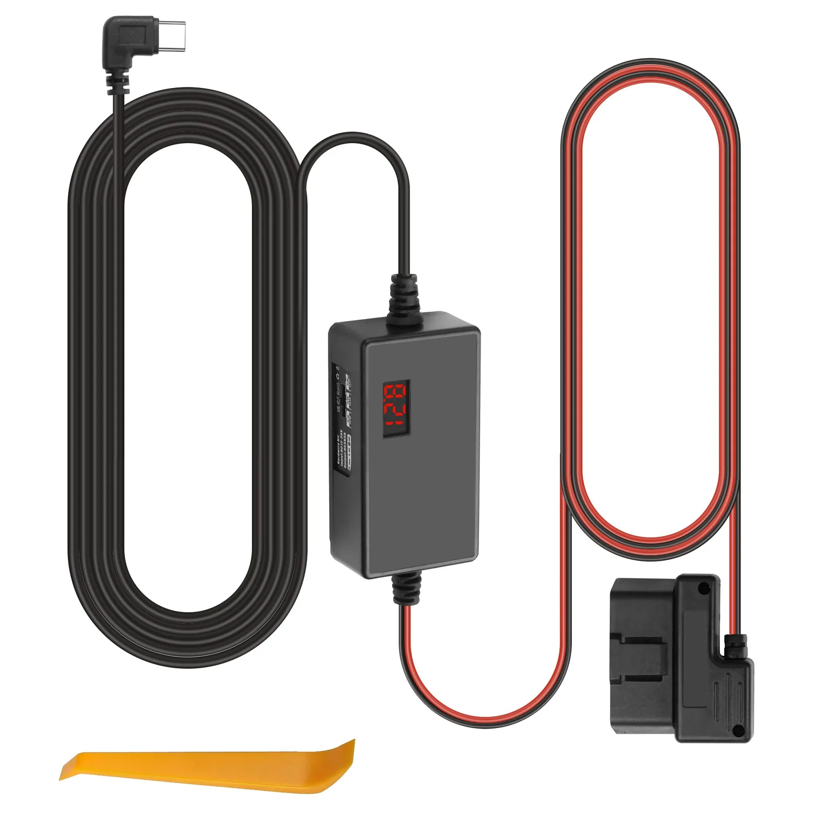 MEIRIYFA OBD2–USB-C autókamerás töltőkábel 3,1 m