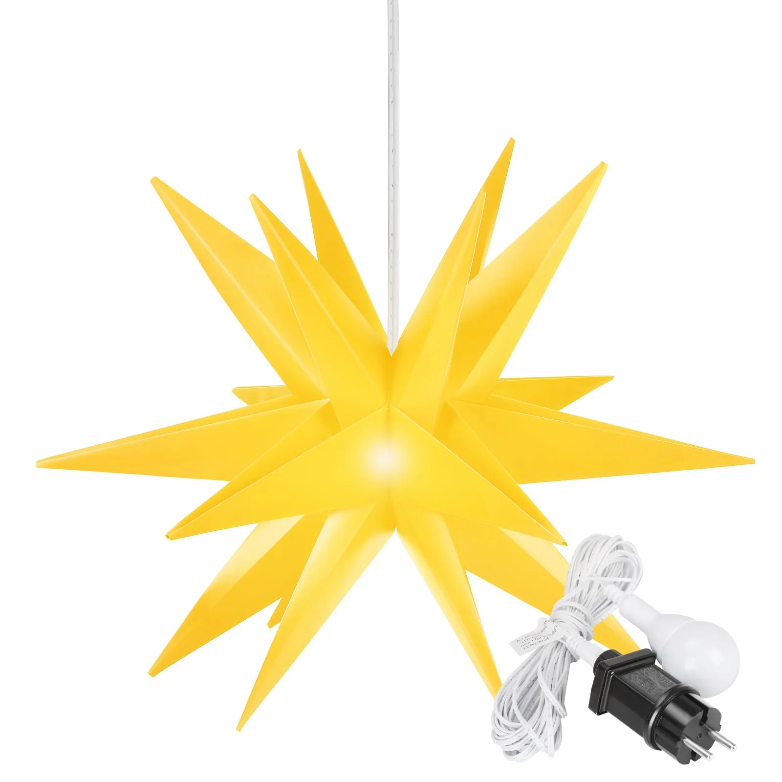OVILUM 3D LED csillag 100 cm, 18 csúcsos, sárga