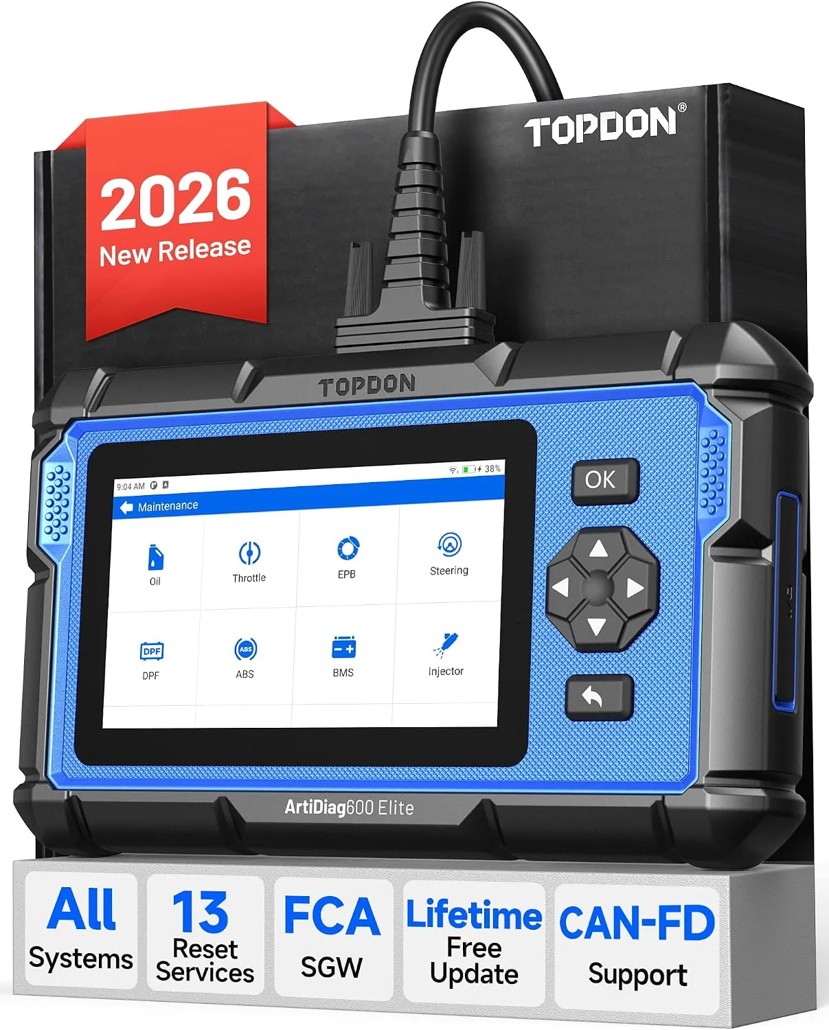 Autódiagnosztika OBD2 TOPDON ArtiDiag600 Elite 13 szervizfunkcióval