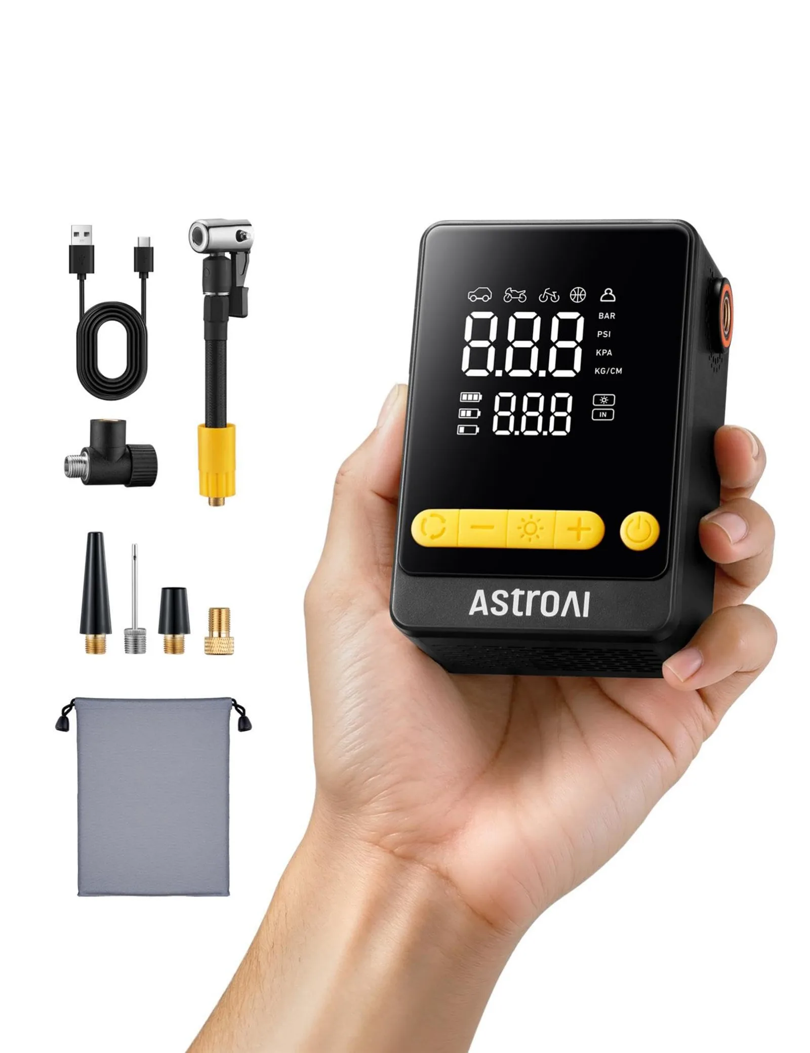 Akkumulátoros kompresszor AstroAI AIRUN L10 Mini 150 PSI