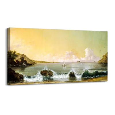 Vintage vászonkép tájkép 73 × 146 cm hyidecorart
