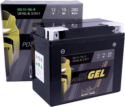 Gél akkumulátor motorkerékpárhoz intAct GEL12-16L-B 12 V 19 Ah 280 A