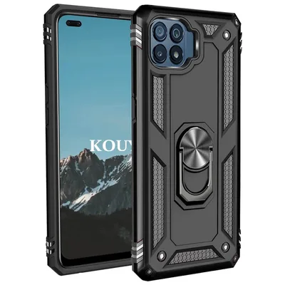 Fekete tok forgatható tartóval az OPPO Reno4 Lite, F17 Pro és A93 készülékekhez KOUYI