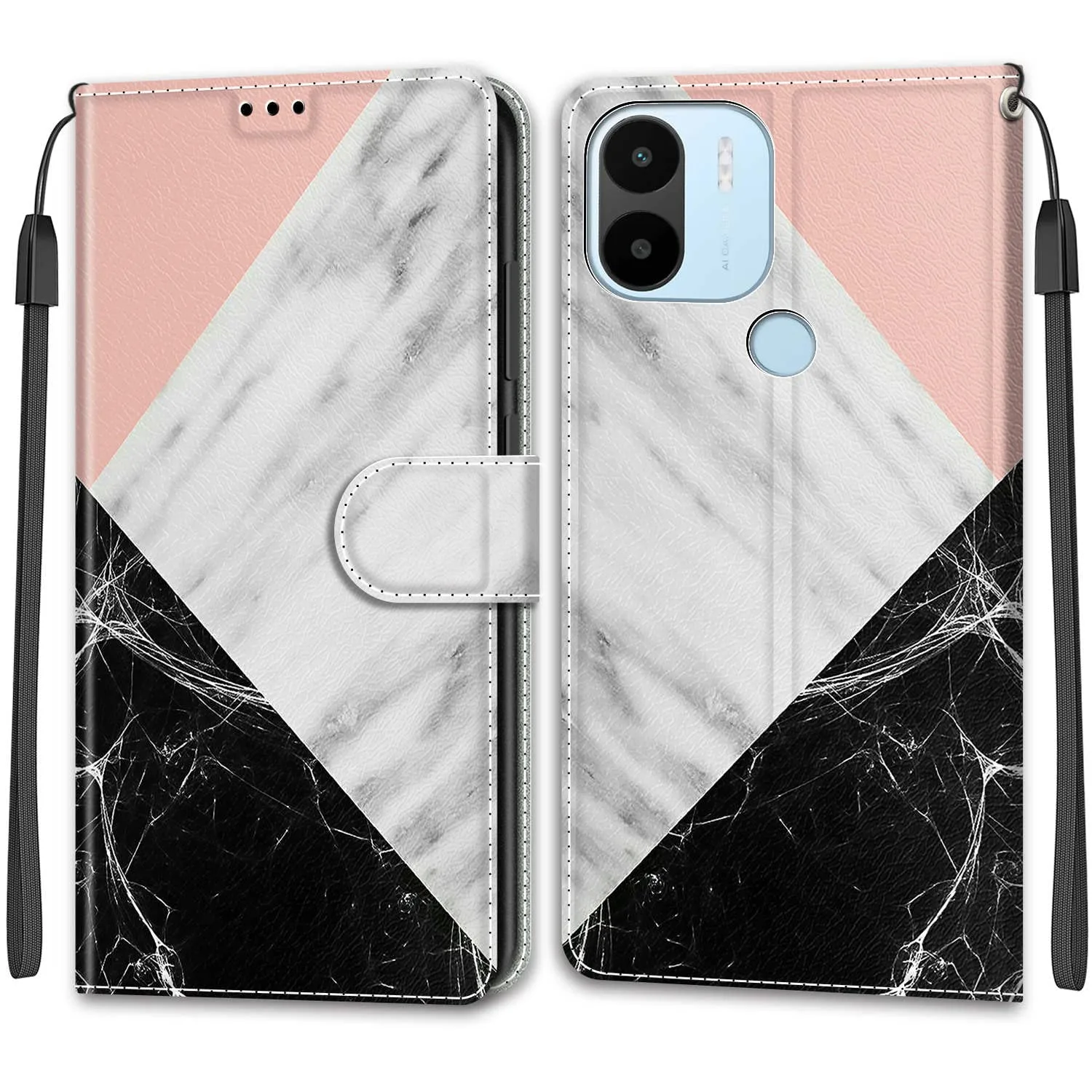 Pénztárca tok golyómintás mintázattal a Xiaomi Redmi A1 és A1+ készülékekhez