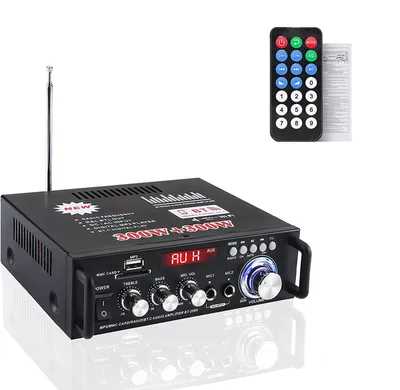 Sztereó erősítő AWKAQUN 298A Bluetooth 5.0 USB SD FM
