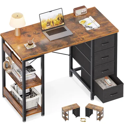 Coleshome íróasztal 100 × 40 cm, 4 fiókkal