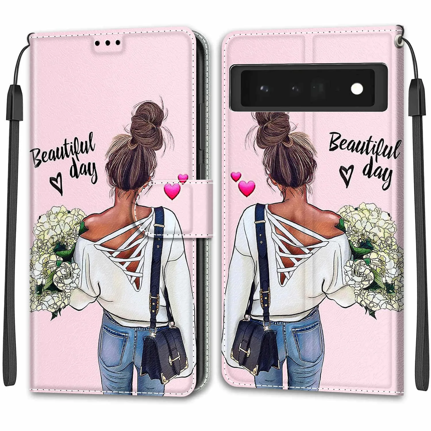 Feyten lányos pénztárcás tok a Google Pixel 6 Prohoz