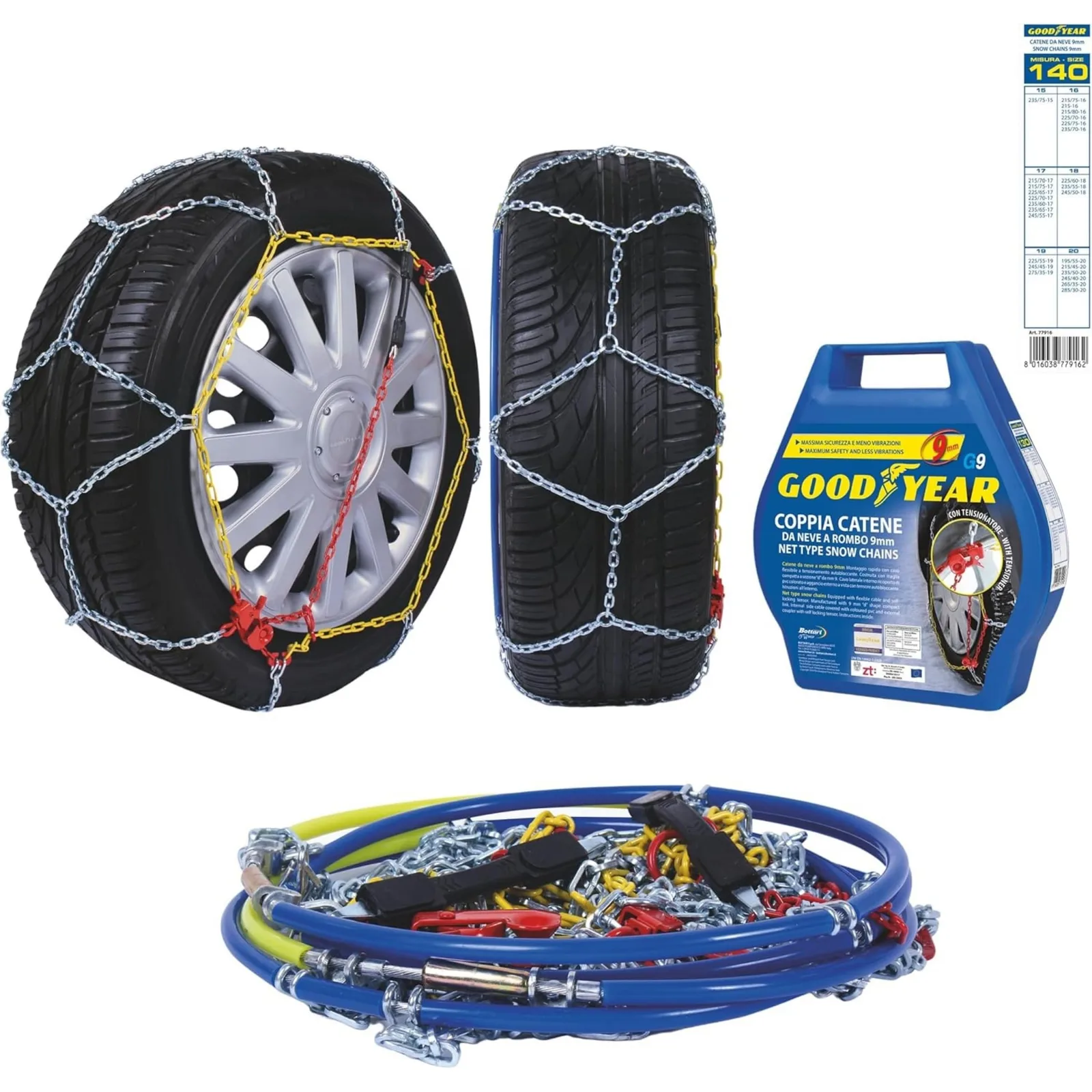 Hóláncok Goodyear G9 77916, méret 140, 9 mm, 2 db