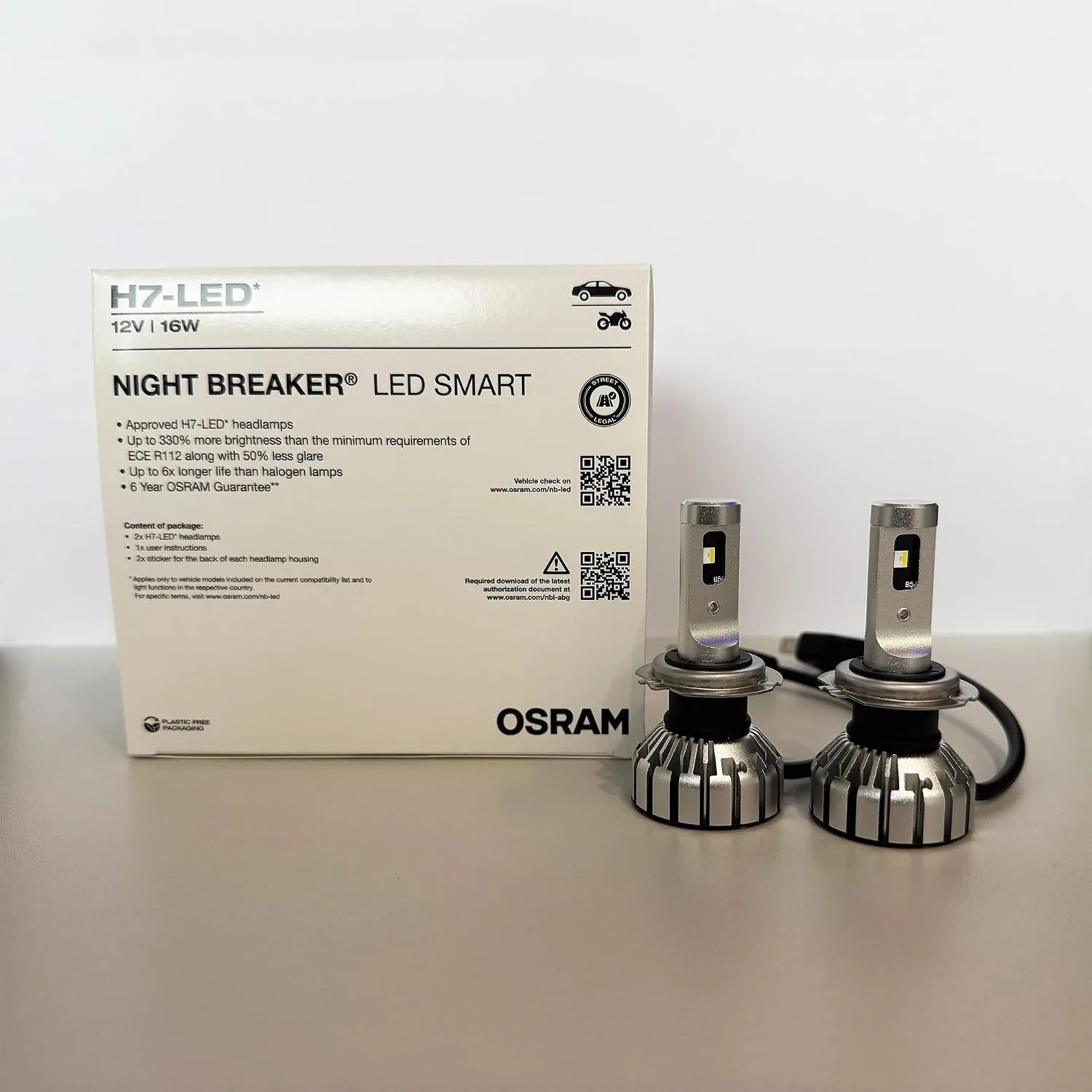 LED izzók H7 OSRAM Night Breaker LED Smart 64210DWNBSM 2 db