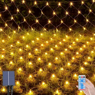 Napelemes fényhálózat OPAHUTER 96 LED 1,5×1,5 m melegfehér
