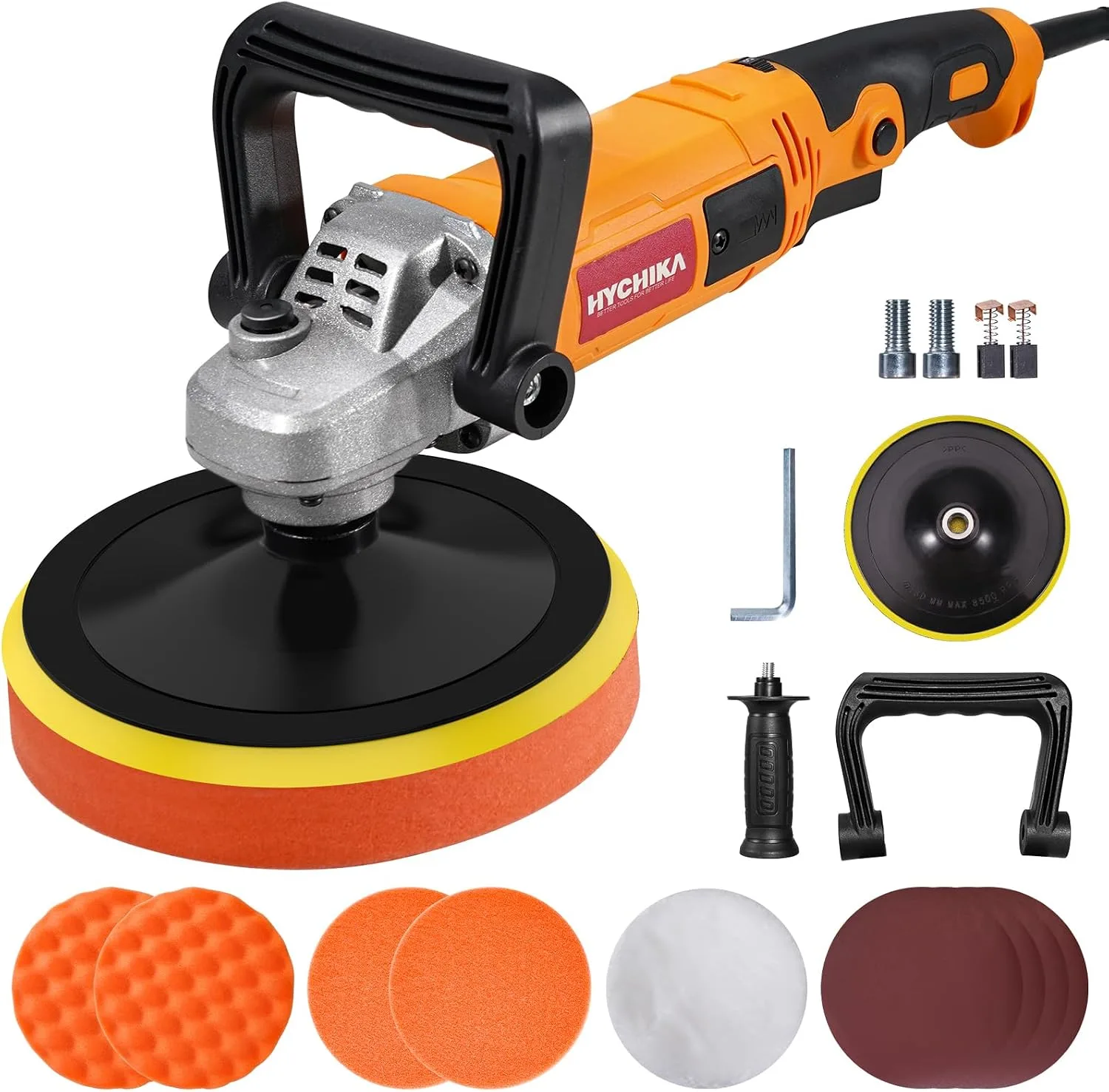 HYCHIKA SLP-GX-150 autópolírozó 1580 W, 180 mm, készlet 6 fokozattal