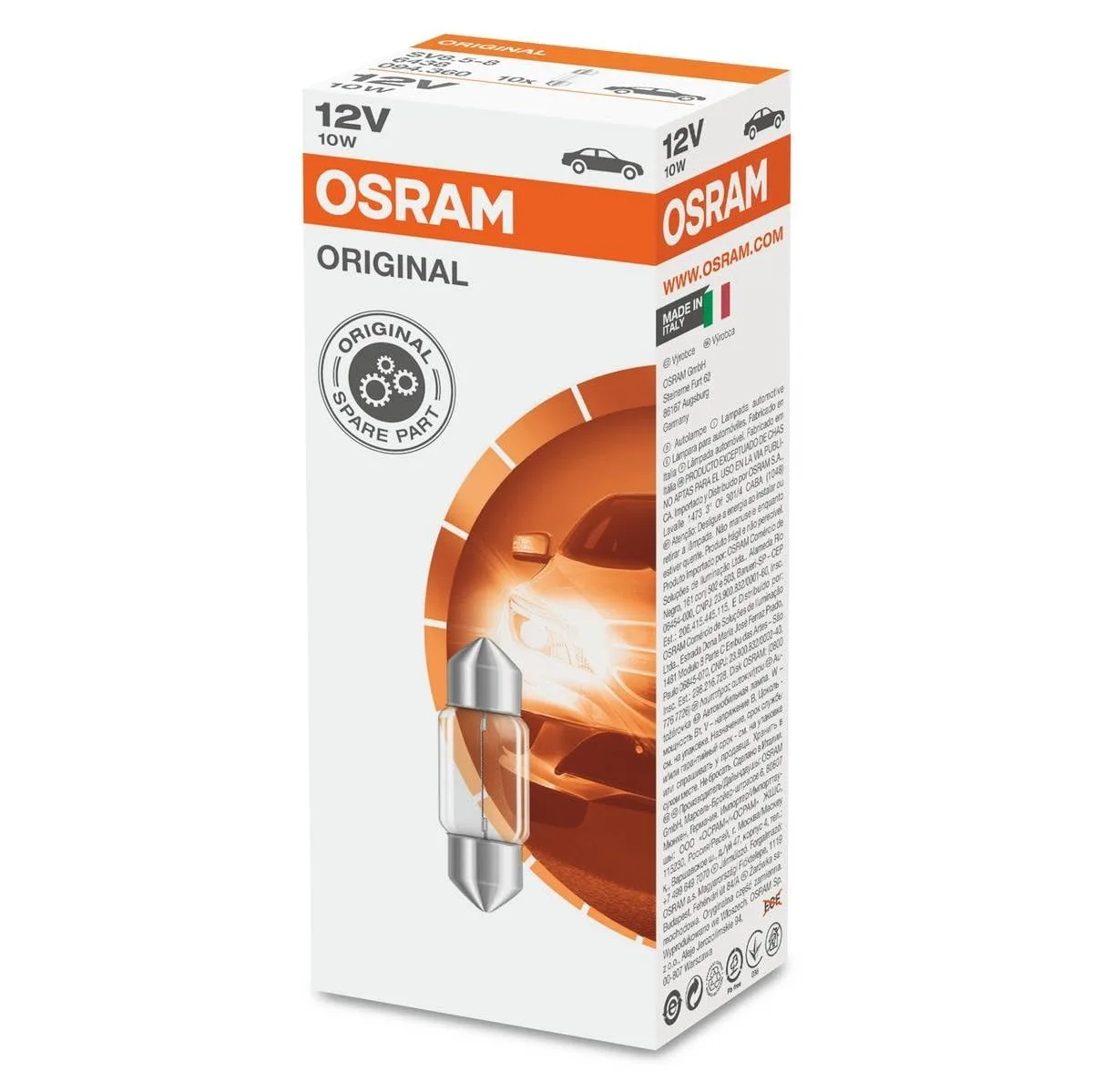 Autóizzók OSRAM 6438 C10W 12V 10W 10 db