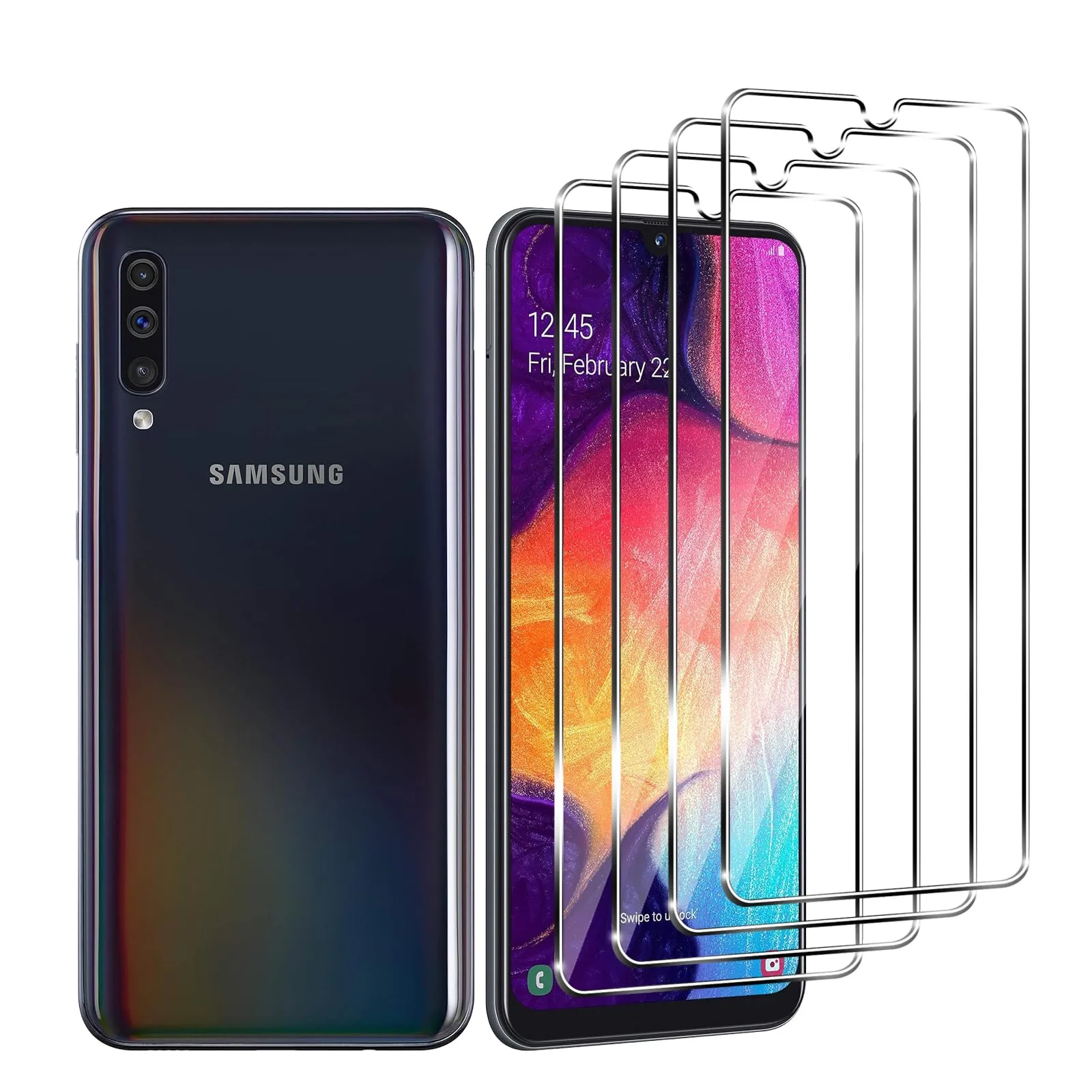 Edzett üvegek Samsung Galaxy A50-hez, 4 db