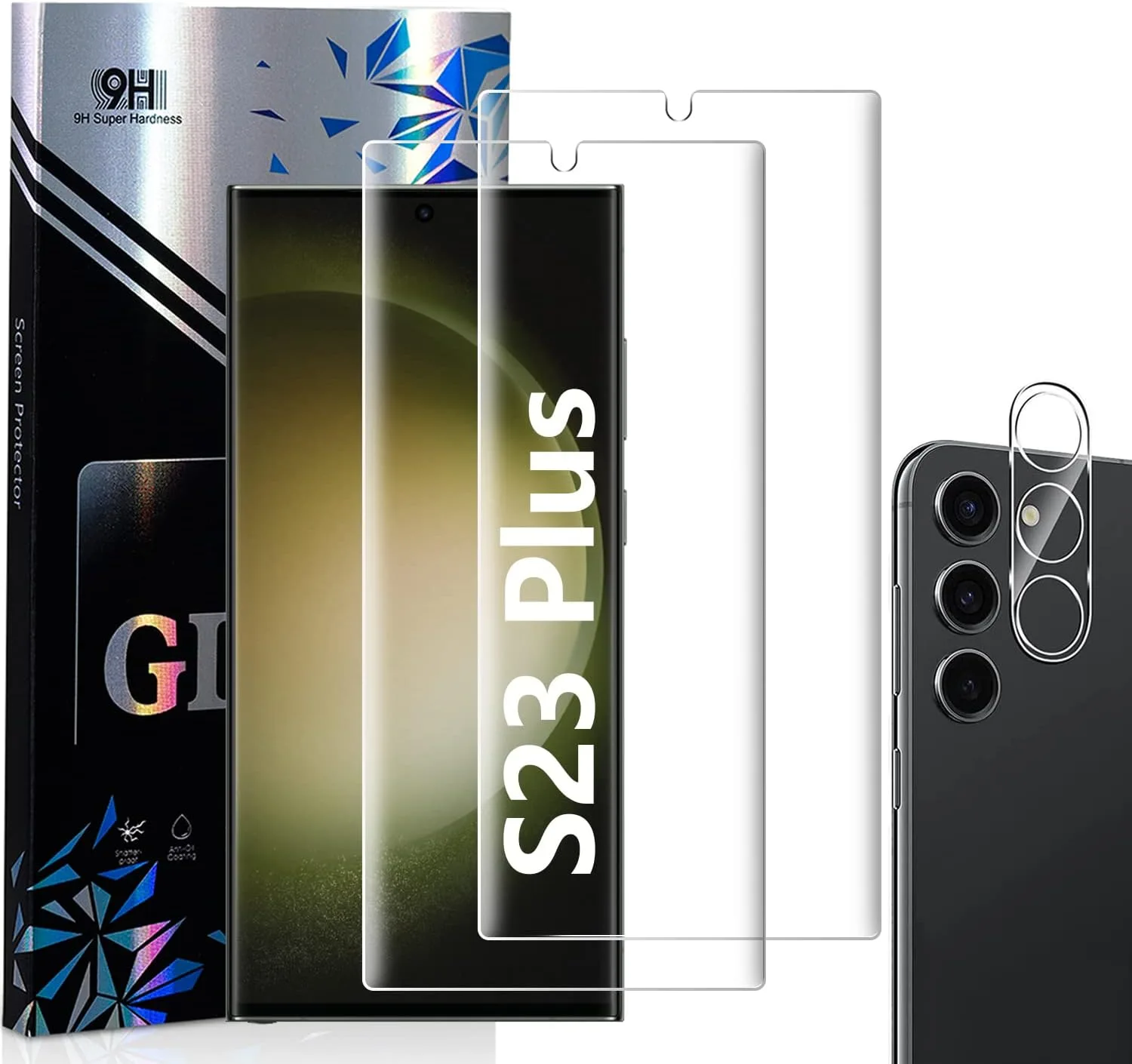 MSTJRY kijelző- és kamera védőüveg a Samsung Galaxy S23 Plushoz 2+1 db