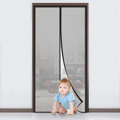 MYCARBON mágneses rovarháló ajtóra, 70×200 cm, fekete