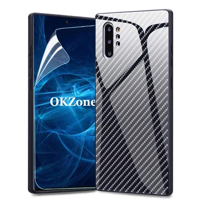 OKZone fekete tok 9H üveggel a Samsung Galaxy Note 10 Plushoz